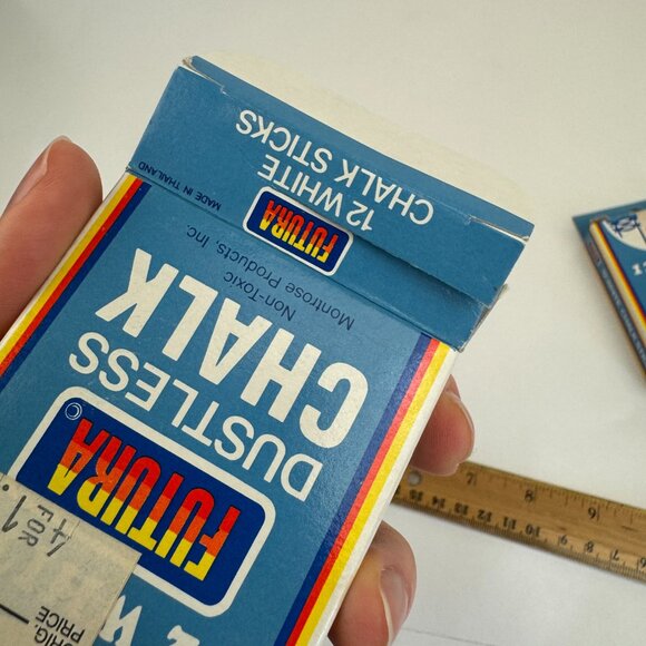 Vtg 90s Futura Dustless Chalk White Prop Collectible Incomplete Some Used READ - Picture 9 of 10